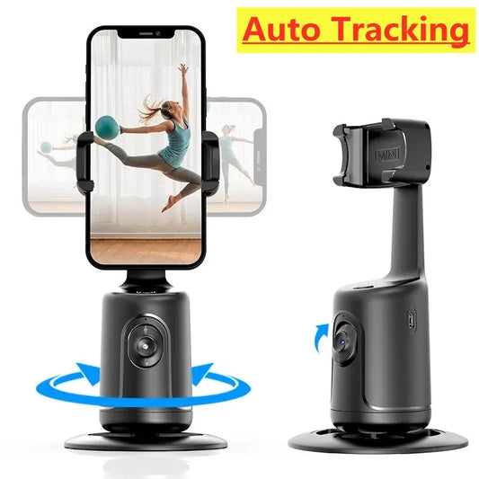 360 Auto Face Tracking Gimbal AI Smart Gimbal Face Tracking Auto Phone Holder For Smartphone Video Vlog Live Stabilizer Tripod.